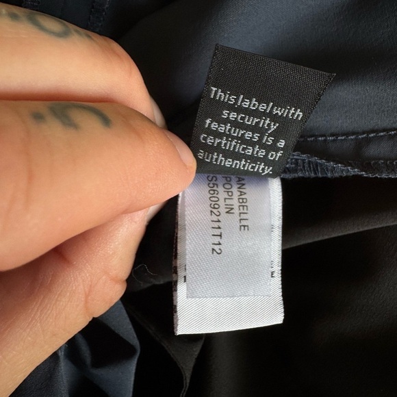 Diane Von Furstenberg Anabelle Poplin Trouser Pant Steel Blue - Size 6 - Picture 14 of 14